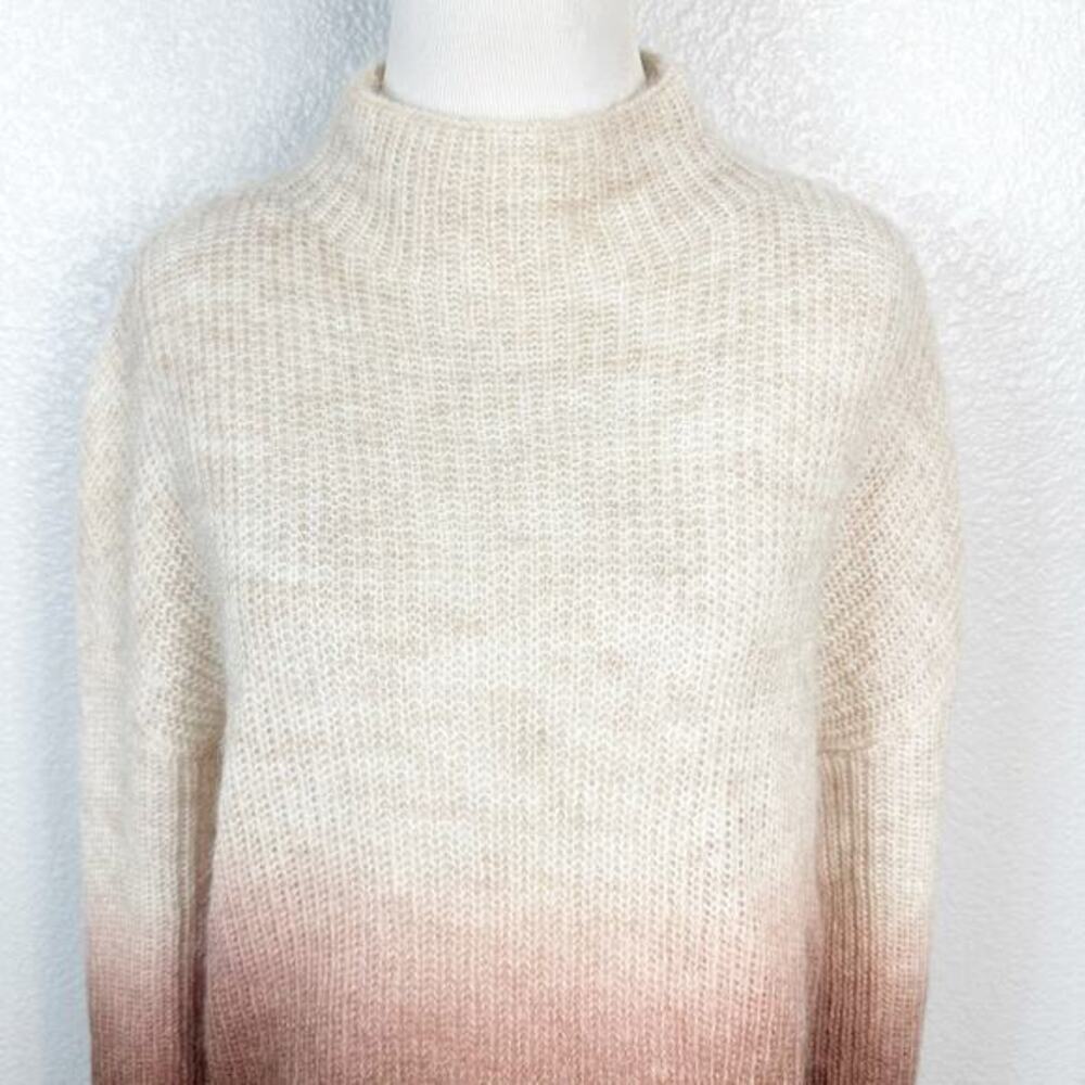 Bella Dahl Womens Mock Neck Mohair Wool Blend Knit Sweater‎ Autumn Ombre Size S - Picture 3 of 9